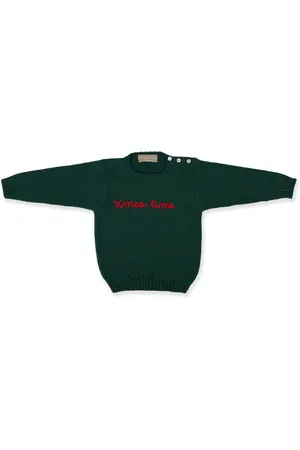 LA STUPENDERIA Sweater med slogan-broderi