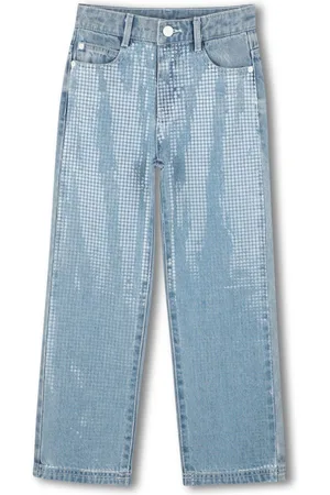 DKNY Jeans i bomuld med pailletudsmykning