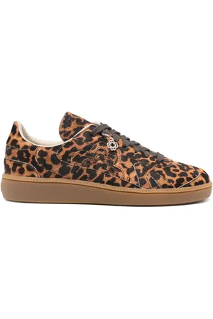 Maje Lædersneakers med leopardtryk