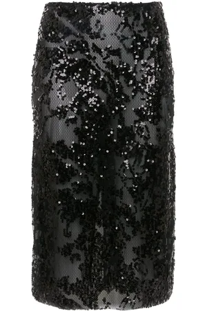 Victoria Beckham Midi pencil-nederdel med pailletter
