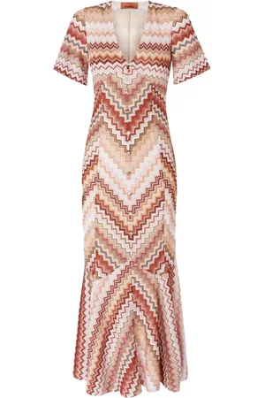Missoni Lang kjole med zigzag-mønster