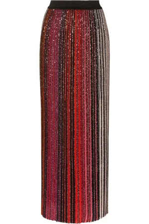 Missoni Lang stribet nederdel med pailletter