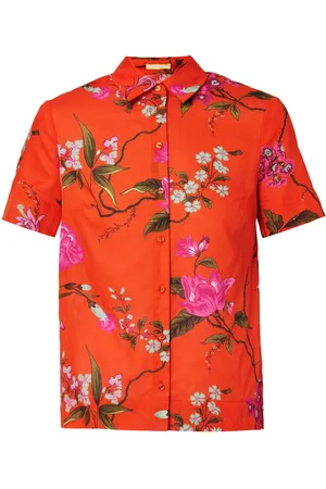 Erdem Cropped blomstret skjorte