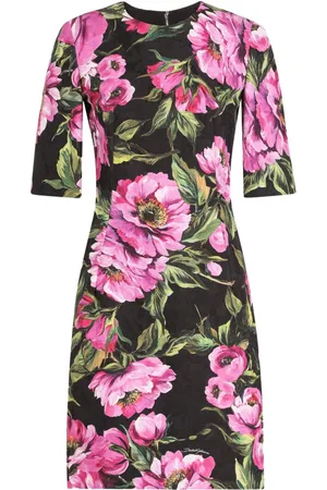 Dolce & Gabbana Kort kjole med blomstertryk