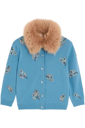 VALENTINO GARAVANI Cardigan i uld med broderi