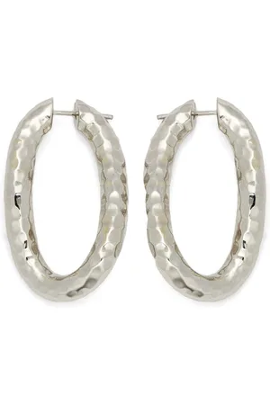 Jil Sander Hoop-øreringe med hamret effekt