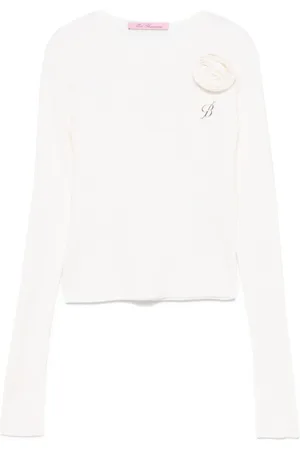 MISS BLUMARINE Sweater med blomstertryk