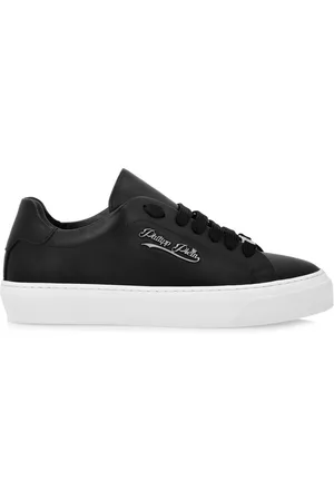 Philipp Plein Sneakers i læder med signatur-tryk