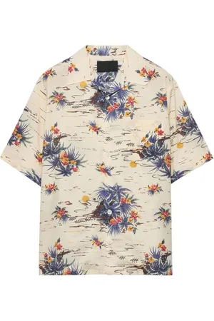 Prada Bowling-skjorte med Hawaii-tryk