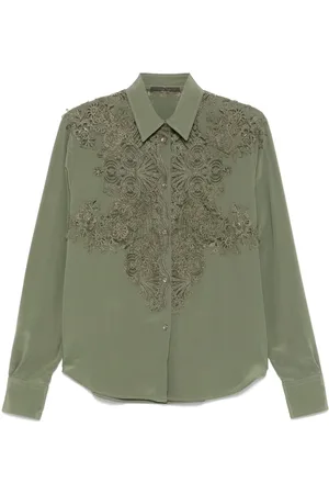 ERMANNO SCERVINO Skjorte med blondedetalje