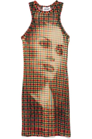 Jean Paul Gaultier Top i mesh med ansigt-tryk
