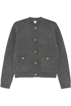 Totême Cardigan med hamrede knapper