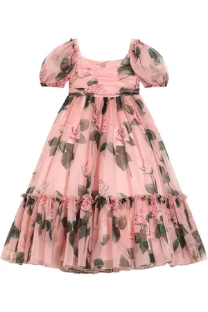 Dolce & Gabbana Festkjole med rose-tryk
