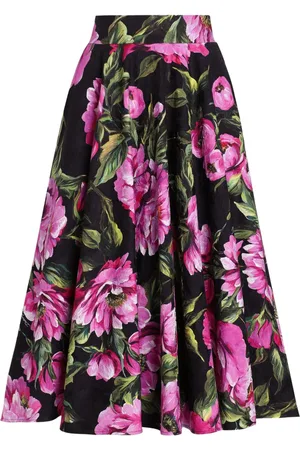 Dolce & Gabbana Midi nederdel med rosentryk