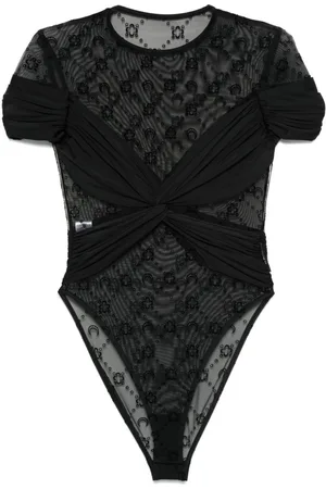 Marine Serre Draperet bodysuit i jersey