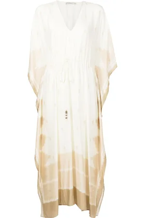 Lenny Niemeyer Mellemlang ikat-mønstret kaftan-kjole med falmet effekt