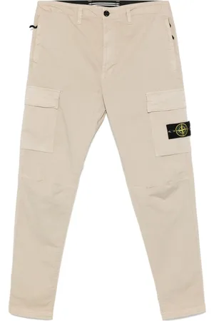 Stone Island Bukser med kompasmærke og smalle ben