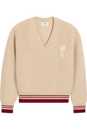 Ami Ribbet sweater med V-hals