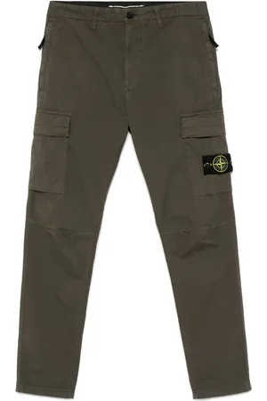 Stone Island Bukser med kompasmærke og smalle ben