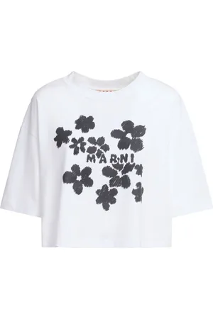 Marni T-shirt med blomstertryk
