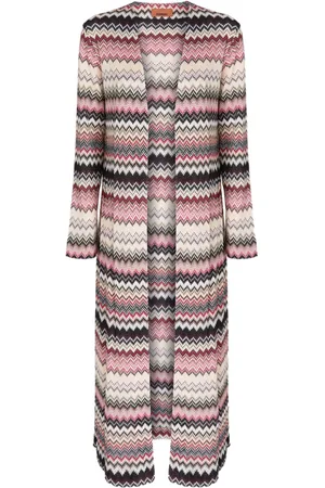 Missoni Lang cardigan med zigzagmønster