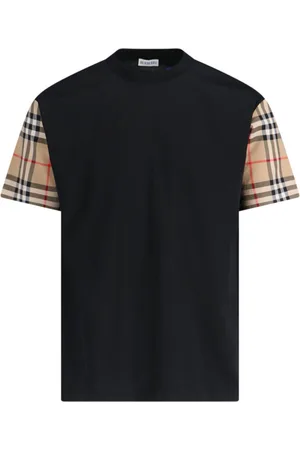 Burberry T-shirt med vintage-ternede ærmer
