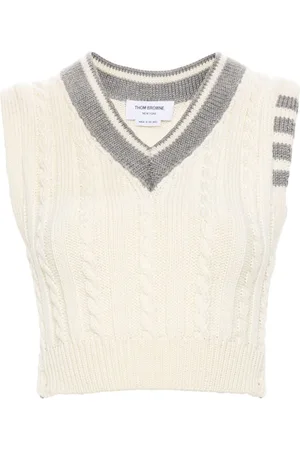 Thom Browne Kabelstrikket 4-Bar vest