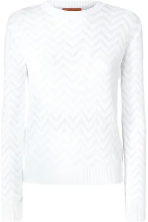 Missoni Chevron-strikket sweater med rund hals