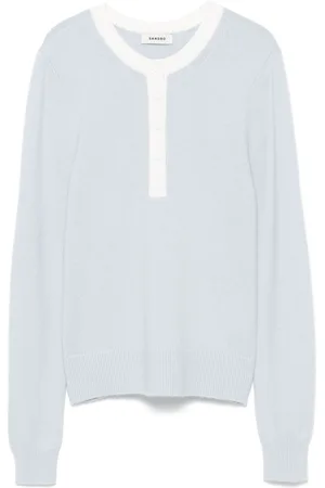 Sandro Henley sweater med V-hals