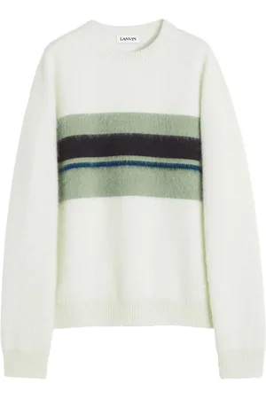 Lanvin Stribet sweater i børstet strik