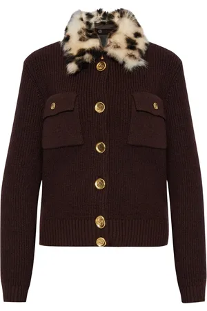 Givenchy Cardigan med pelskrave