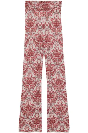 Paco rabanne Smalle bukser i jacquard med paisleytryk