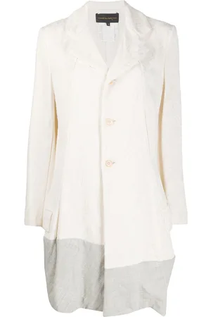 Comme des Garçons Jacquard-frakke med patchwork-panel fra 1993