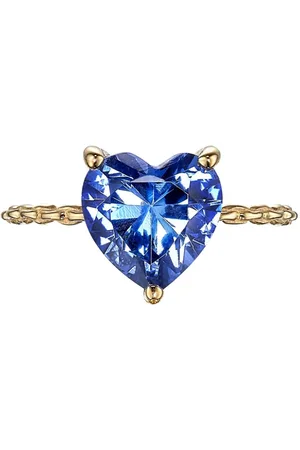 Anabela Chan Mini Heart ring i 9 karat gulguld med safir