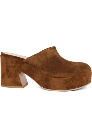 Gianvito Rossi Lyss 55mm mules i ruskind