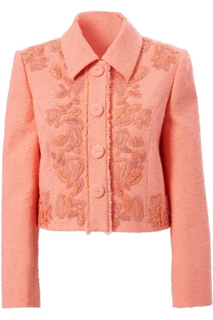 Carolina Herrera Broderet jakke med cropped pasform