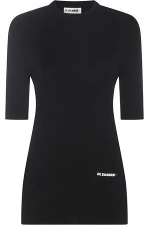 Jil Sander Kort kjole med logotryk