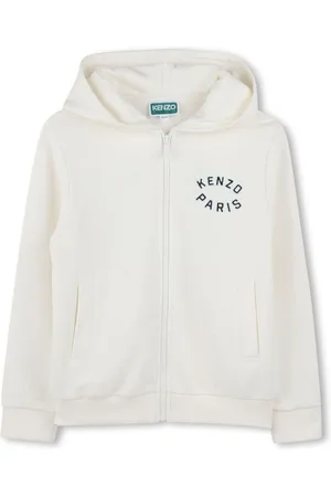 Kenzo Hættetrøje med broderet logo og lynlås