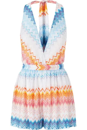 Missoni Playsuit i lamé med zigzagmønster