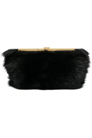 Khaite Aimee clutch i lammeskind