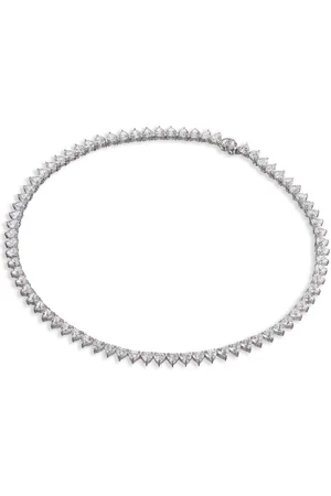 Anabela Chan Eternity Heart halskæde i 18 karat hvidguld med diamanter