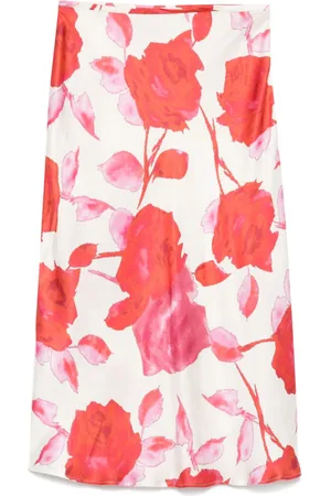 BLUMARINE Mellemlang nederdel med blomstertryk