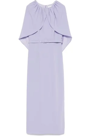 Roland Mouret Mellemlang kjole i crepe med kappe