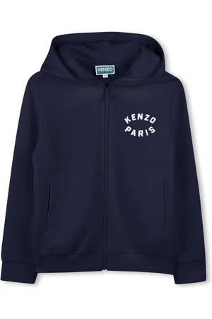 Kenzo Hættetrøje med broderet logo og lynlås