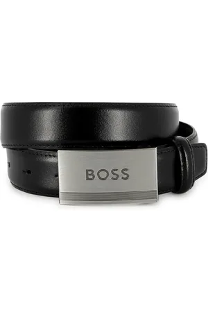 HUGO BOSS Læderbælte med logospænde