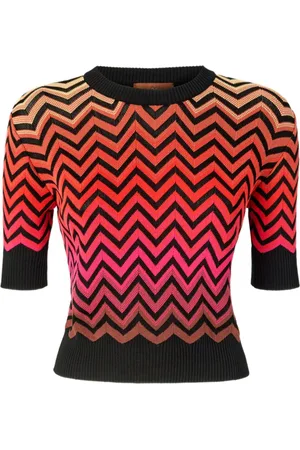 Missoni T-shirt med chevron-mønster