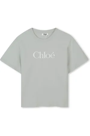 Chloé T-shirt med logobroderi