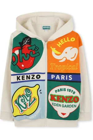 Kenzo Hættetrøje med lynlås og logotryk