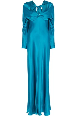Alberta Ferretti Lang kjole i satin
