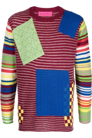 THE ELDER STATESMAN Sweater med patchwork
